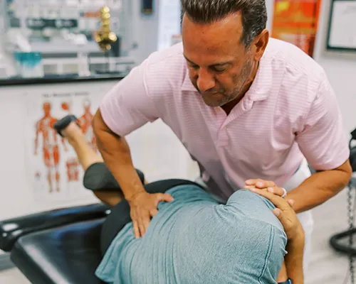 Chiropractor Chandler AZ Dan Grant patient adjustment